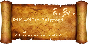 Révész Zsigmond névjegykártya