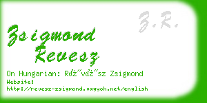 zsigmond revesz business card